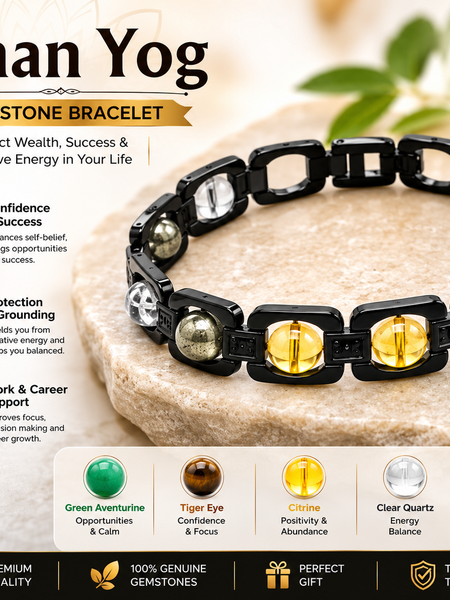 Siddh Metal Dhan Yog Bracelet (Lab Certified) – Black