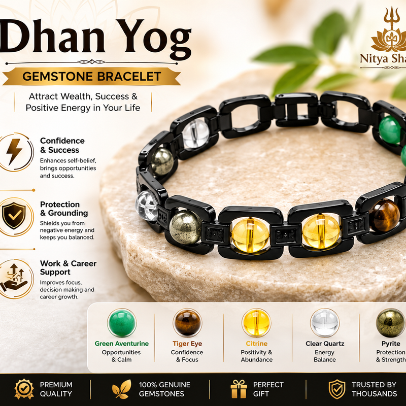 Siddh Metal Dhan Yog Bracelet (Lab Certified) – Black