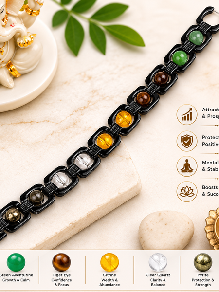 Siddh Metal Dhan Yog Bracelet (Lab Certified) – Black