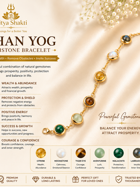 Gold-Plated Dhan Siddhi (Dhan Yog) Bracelet for Women