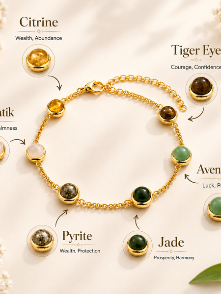 Gold-Plated Dhan Siddhi (Dhan Yog) Bracelet for Women