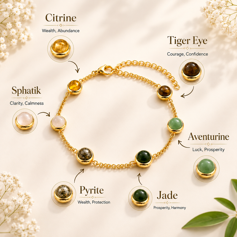 Gold-Plated Dhan Siddhi (Dhan Yog) Bracelet for Women
