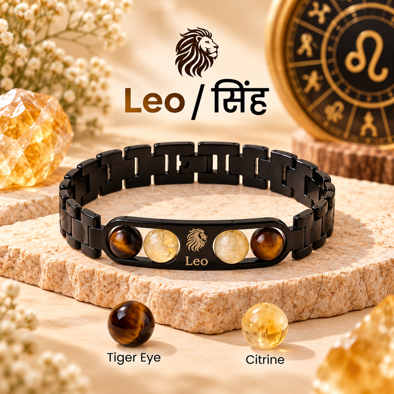 ♈Metal Zodiac Rashi Bracelet – All 12 Signs  ✨ Energized Gemstone Bracelet
