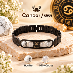 ♈Metal Zodiac Rashi Bracelet – All 12 Signs  ✨ Energized Gemstone Bracelet