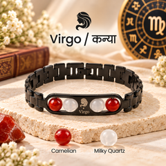 ♈Metal Zodiac Rashi Bracelet – All 12 Signs  ✨ Energized Gemstone Bracelet