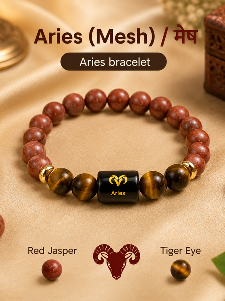 ♈ Zodiac Sign Bracelet – All 12 Signs  ✨ Energized Gemstone Bracelet | Authentic & Lab Certified