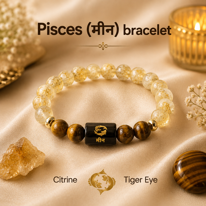 ♈ Zodiac Sign Bracelet – All 12 Signs  ✨ Energized Gemstone Bracelet | Authentic & Lab Certified