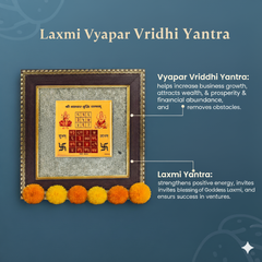 💰 Laxmi Vyapar Vriddhi Yantra on Raw Pyrite Frame [Energized]