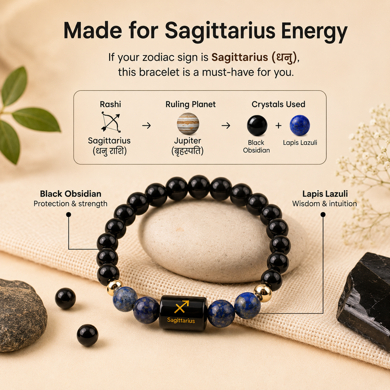 ♈ Zodiac Sign Bracelet – All 12 Signs  ✨ Energized Gemstone Bracelet | Authentic & Lab Certified